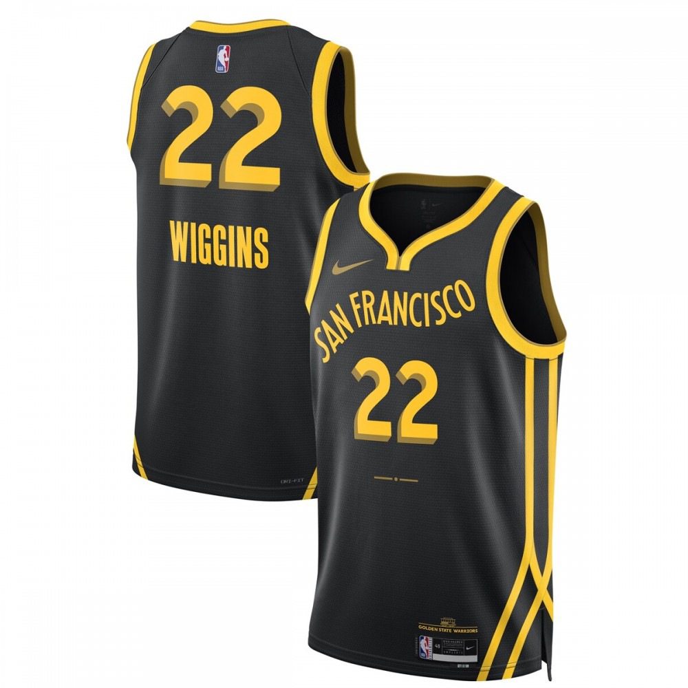 Andrew Wiggins Golden State Warriors Unisex 2023/24 Swingman Jersey - Black - City Edition-Pro Kit Vault | Brand New 26/27 Sports Jerseys